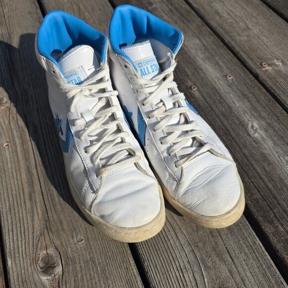 Converse Pro Leather Hi "White Coast Blue (UNC)" - Picture 4 of 7